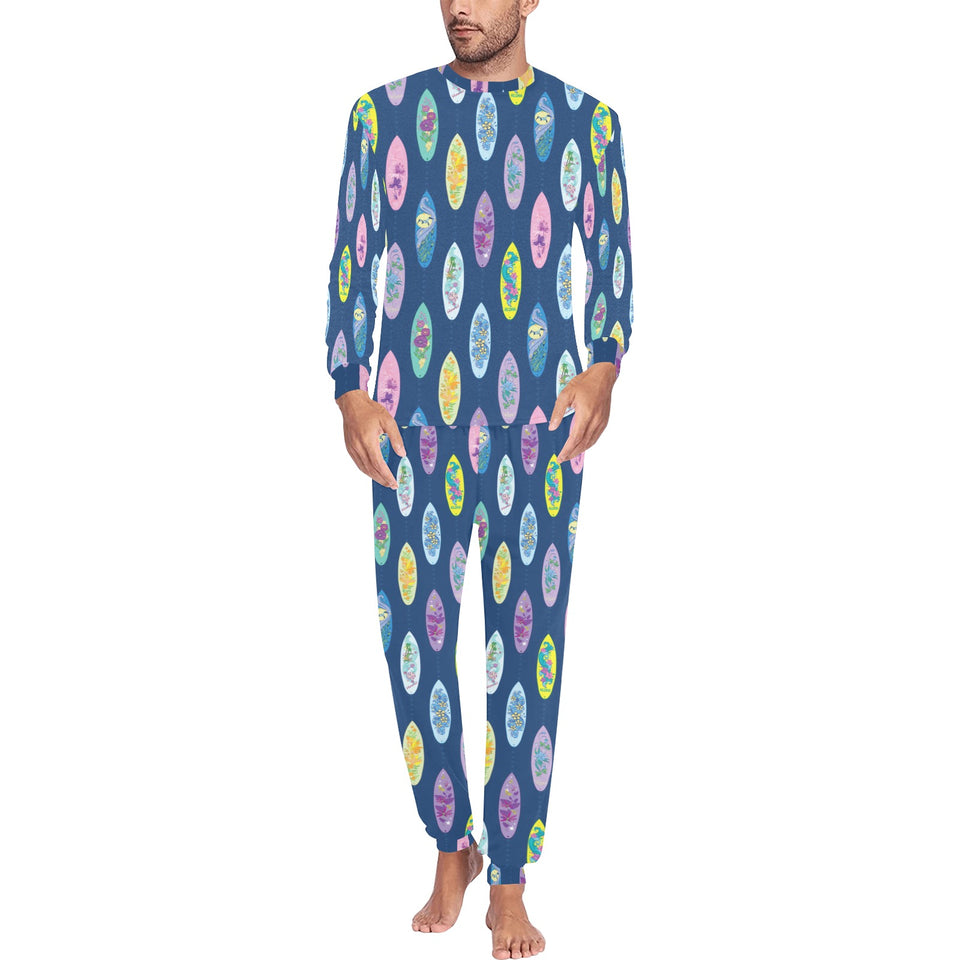 Surfboard Pattern Print Design 03 Men's All Over Print Pajama