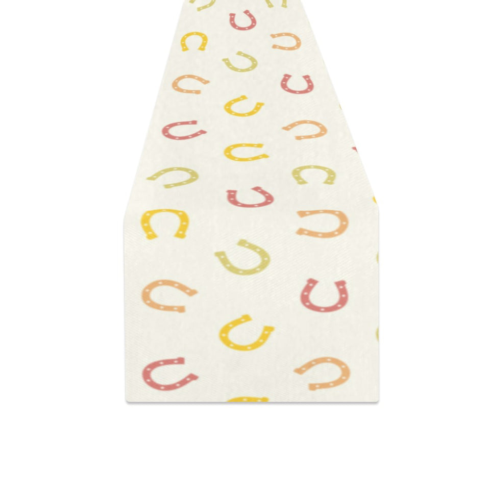 Horseshoes Pattern Print Design 02 Table Runner