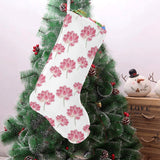 Pink lotus waterlily pattern Christmas Stocking