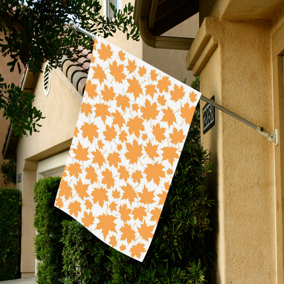 Orange Maple Leaf pattern House Flag Garden Flag