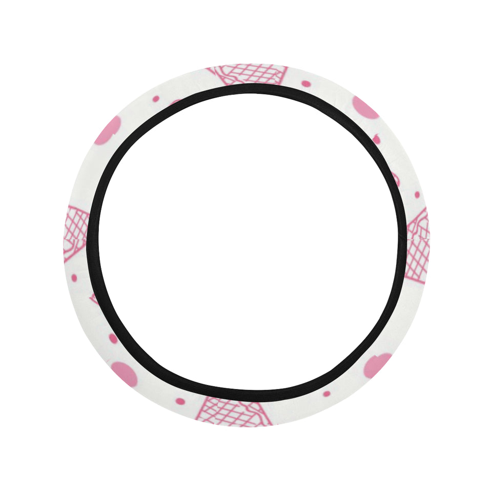 Hand drawn ice cream pattern Car Steering Wheel Cover
