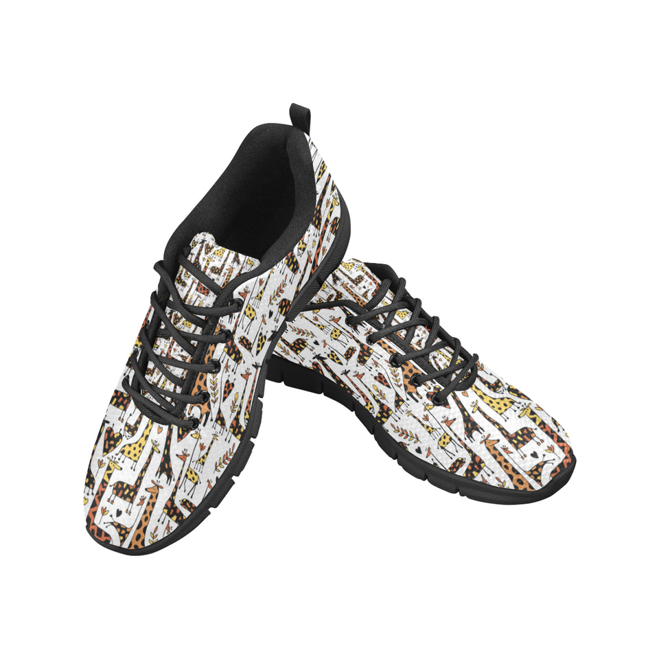 Giraffe Pattern Print Design 05 Men's Breathable Sneakers ( Model 055)
