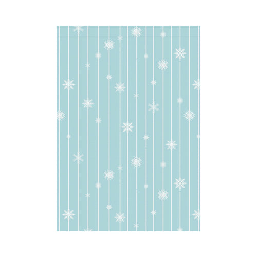 Snowflake pattern blue stripe background House Flag Garden Flag