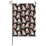 Christmas Pugs Santa_s red cap pattern House Flag Garden Flag