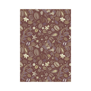 Coffee bean flower pattern House Flag Garden Flag