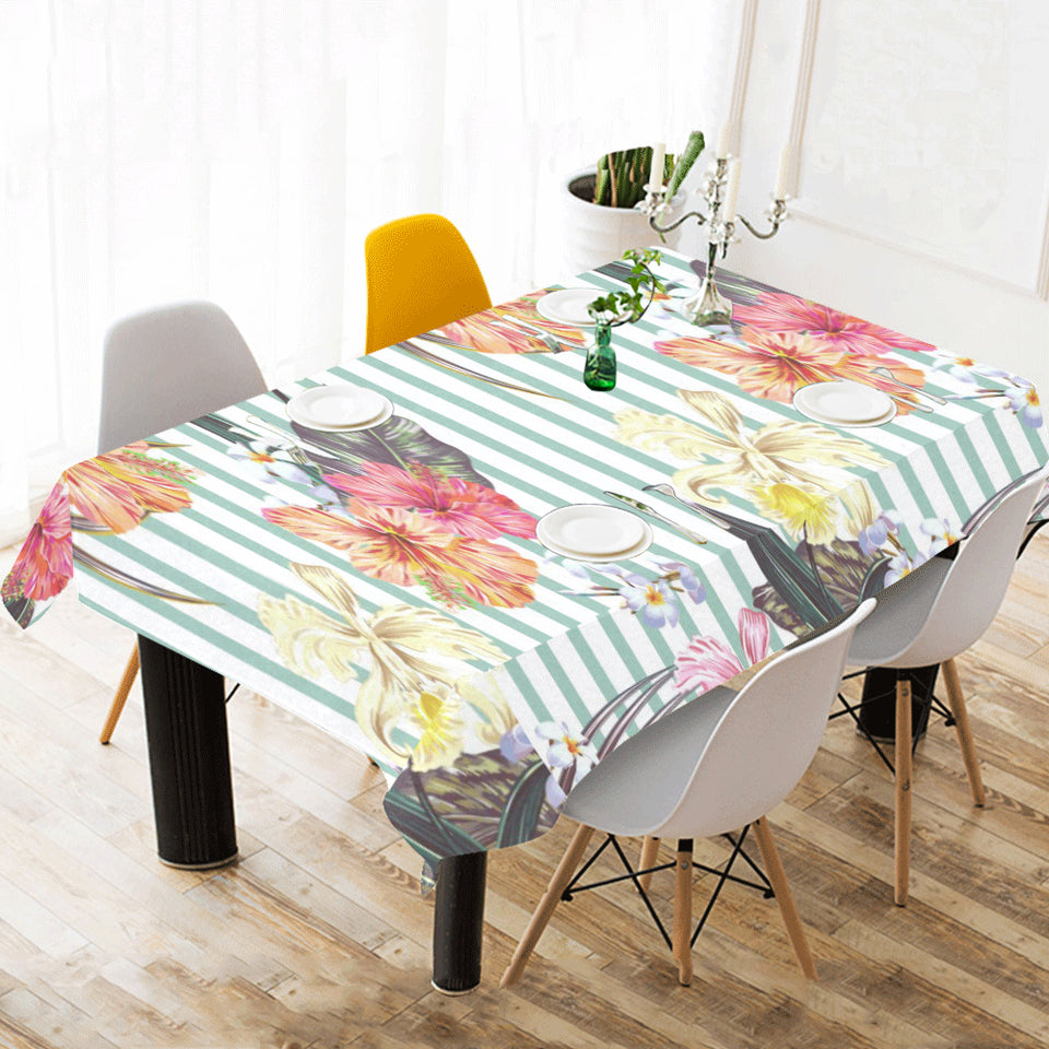 Colorful orchid flower pattern Tablecloth