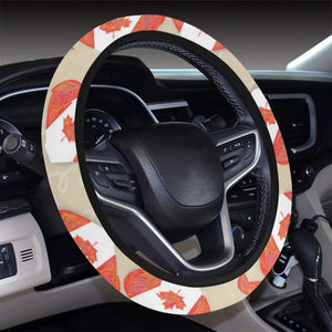 Canada Pattern Print Design 01 Car Steering Wheel Cover