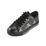 Cute koala pattern Men's Low Top Canvas Shoes Black