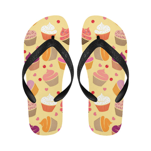 cake cupcake heart cherry pattern Unisex Flip Flops