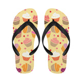 cake cupcake heart cherry pattern Unisex Flip Flops