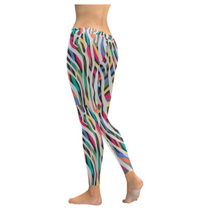 Colorful zebra skin pattern Women's Legging Fulfilled In US