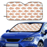 Clown Fish Pattern Print Design 05 Car Sun Shade