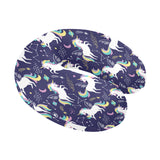 Hand drawn cute unicorn star planet U-Shaped Travel Neck Pillow