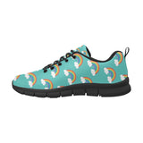 Rainbow pattern green background Women's Sneaker Shoes
