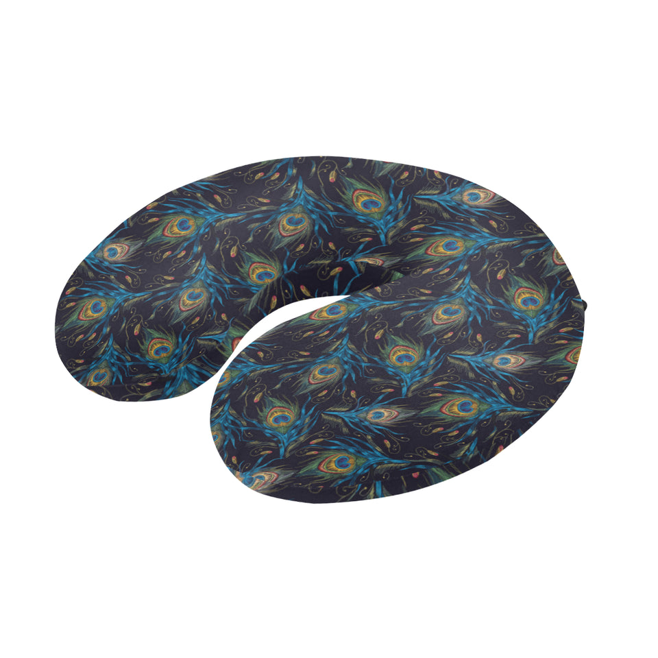 Beautiful peacock feather pattern U-Shaped Travel Neck Pillow