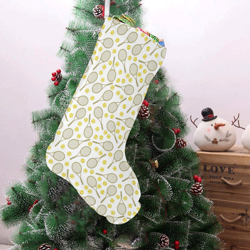 Tennis Pattern Print Design 02 Christmas Stocking