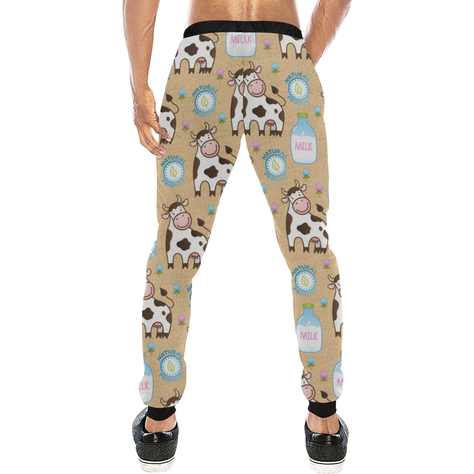 Cow bottle of milk pattern Unisex Casual Sweatpants