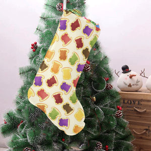 Bread Toast Pattern Print Design 02 Christmas Stocking
