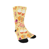 cake cupcake heart cherry pattern Crew Socks