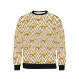 Rhino yellow theme pattern Men's Crew Neck Sweatshirt