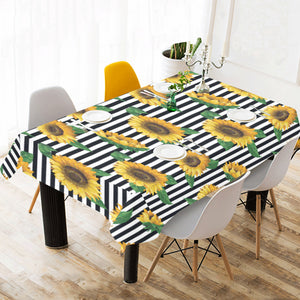 sunflowers ribbon background Tablecloth