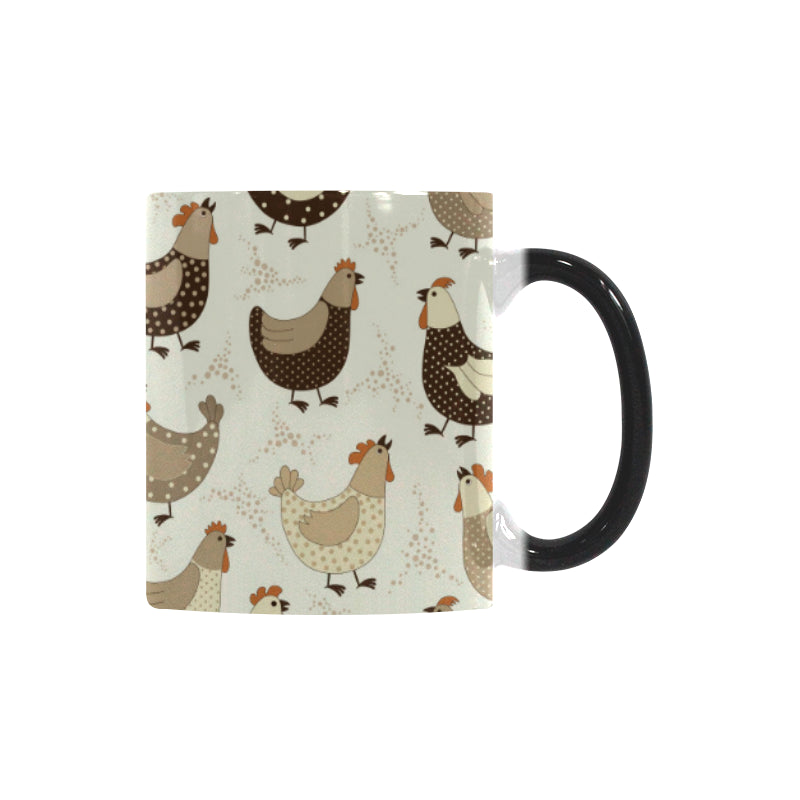 Cute rooster chicken cock Morphing Mug Heat Changing Mug