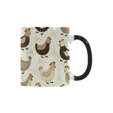 Cute rooster chicken cock Morphing Mug Heat Changing Mug
