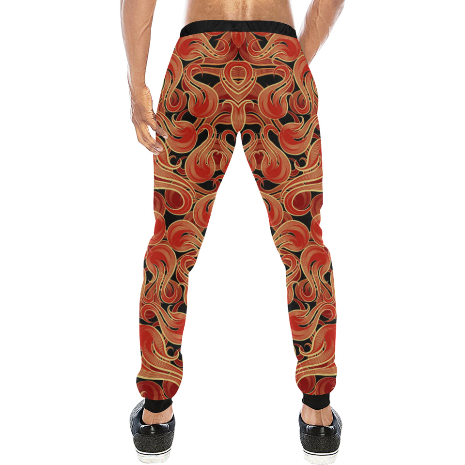 Fire flame pattern Unisex Casual Sweatpants