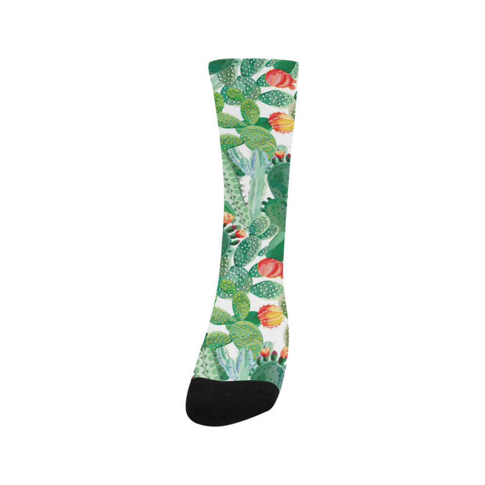 Cactus design pattern copy Crew Socks
