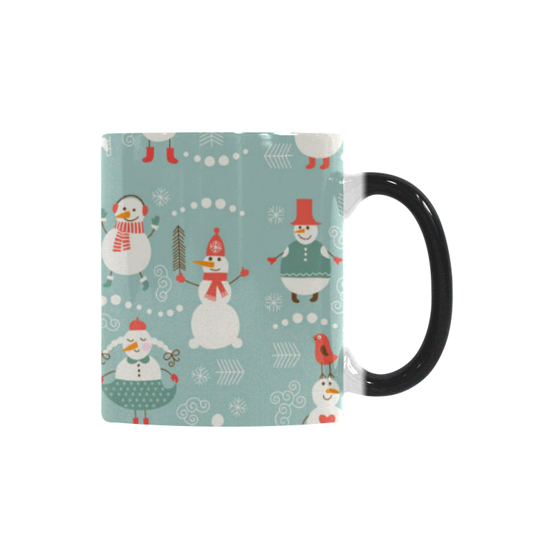 Cute snowman pattern Morphing Mug Heat Changing Mug