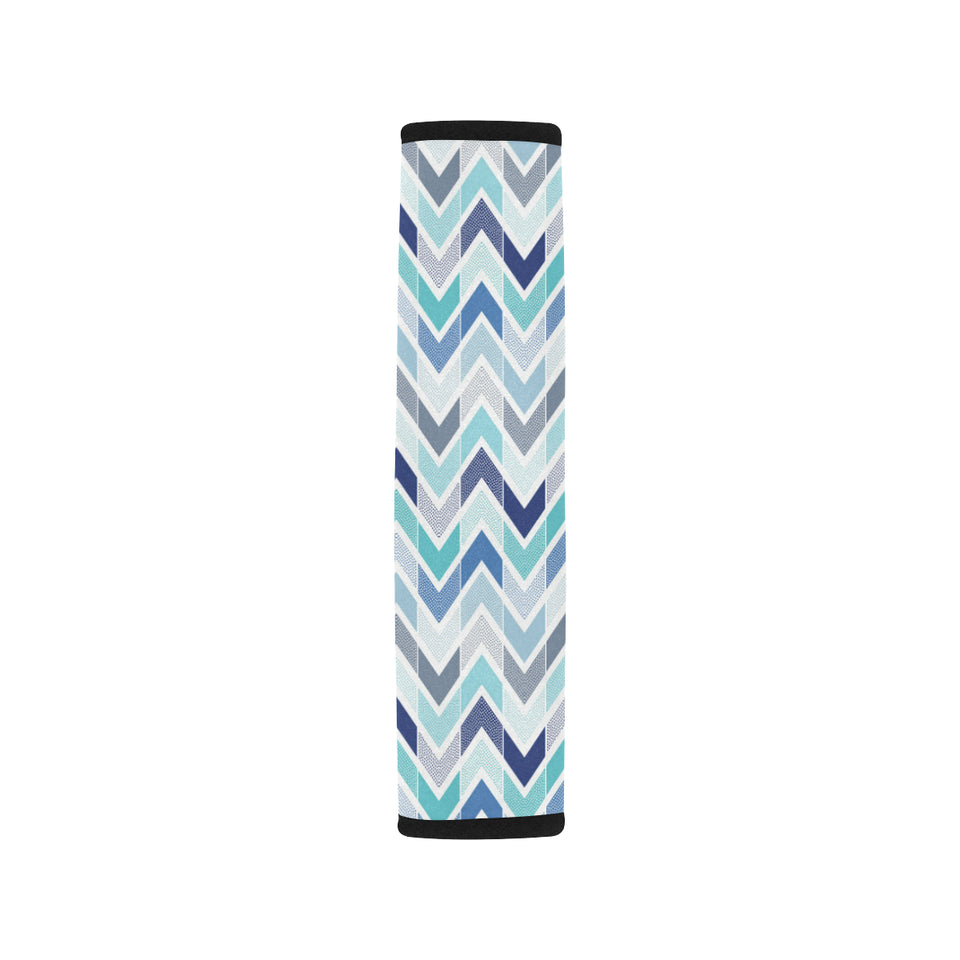 zigzag  chevron blue pattern Car Seat Belt Cover