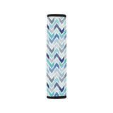 zigzag  chevron blue pattern Car Seat Belt Cover