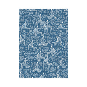 Hand drawn sailboat pattern House Flag Garden Flag