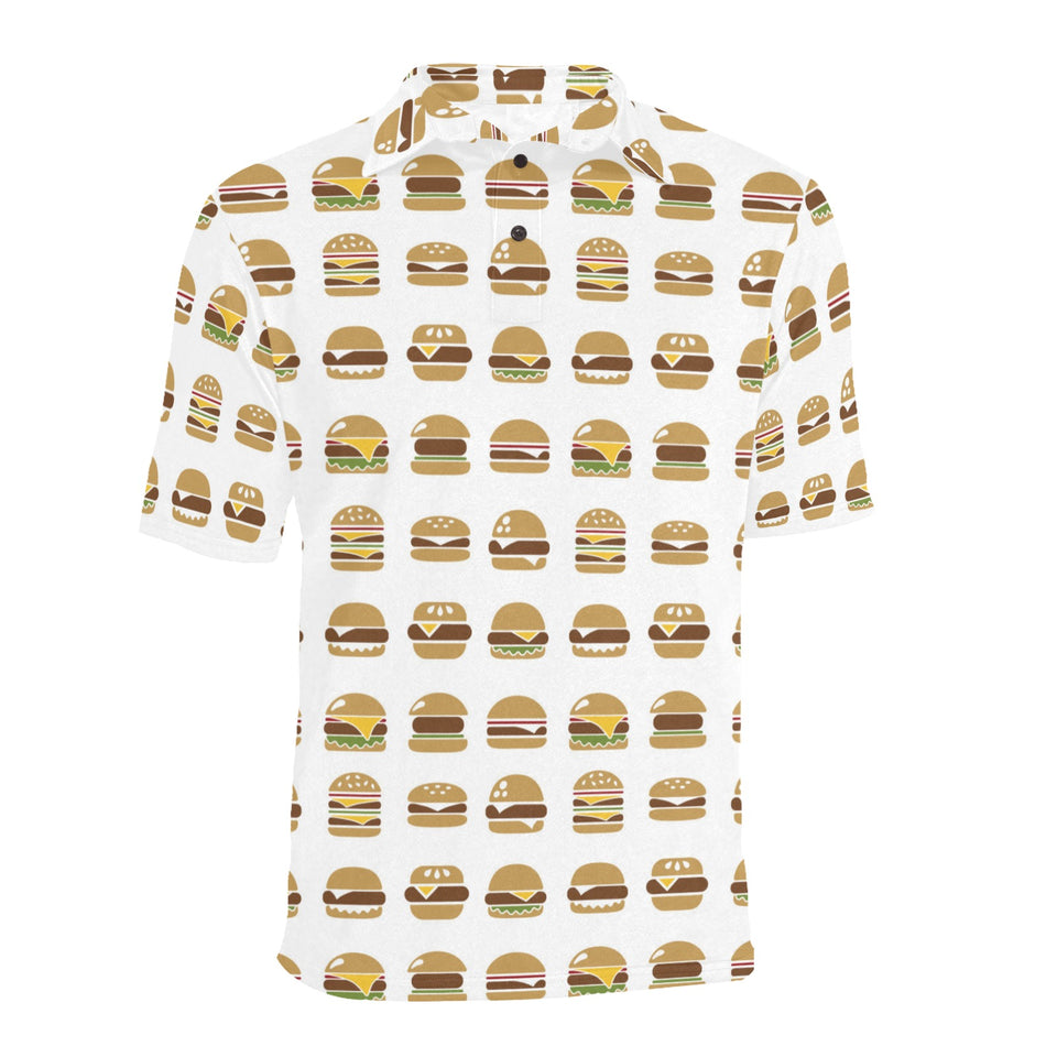 Hamburger Pattern Print Design 02 Men's All Over Print Polo Shirt
