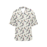 Pigeon Pattern Print Design 04 Women's All Over Print Hawaiian Shirt