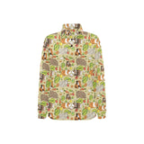 Guinea Pig Pattern Print Design 04 Women's Long Sleeve Polo Shirt