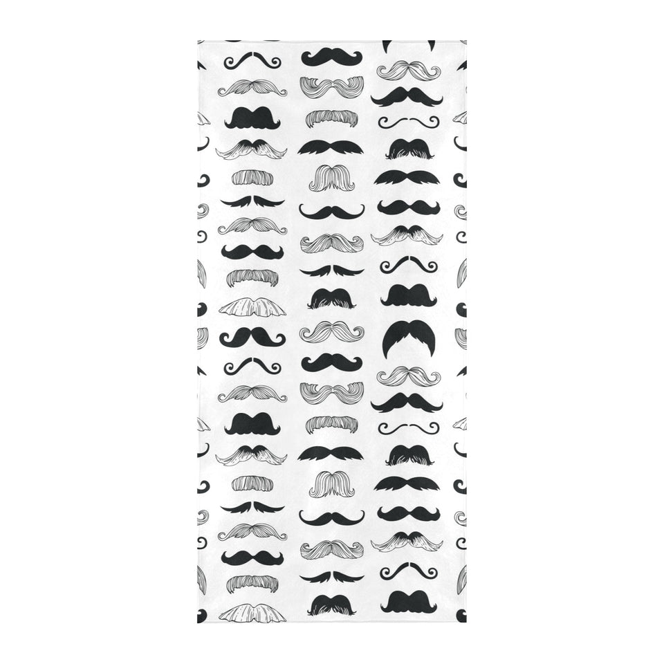 Mustache Beard Pattern Print Design 04 Beach Towel