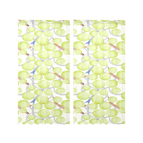 Tennis Pattern Print Design 01 Gauze Curtain