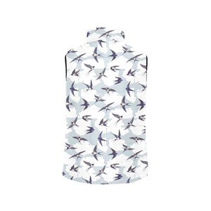 Swallow Pattern Print Design 05 Women's Padded Vest