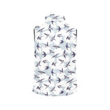 Swallow Pattern Print Design 05 Women's Padded Vest