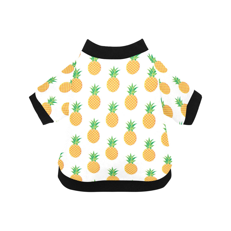 Pineapples pattern All Over Print Pet Dog Round Neck Fuzzy Shirt