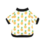 Pineapples pattern All Over Print Pet Dog Round Neck Fuzzy Shirt