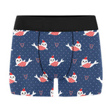 Cute sea lion seal christmas hat candy cane heart Men's All Over Print Boxer Briefs Men's Underwear