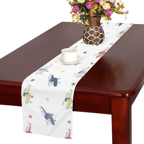 Cute helicopter star pattern Table Runner