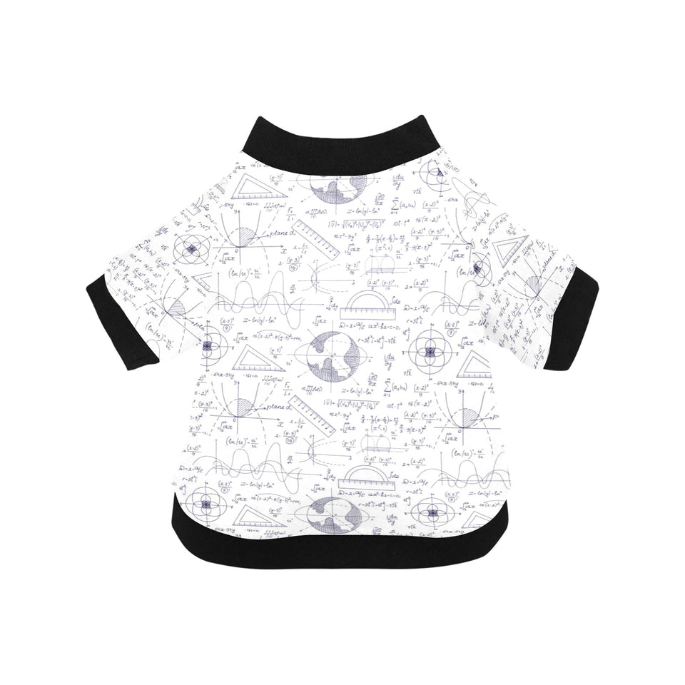 Math Pattern Print Design 03 All Over Print Pet Dog Round Neck Fuzzy Shirt
