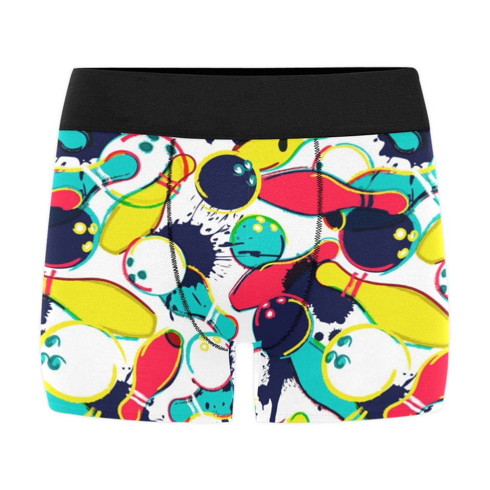watercolor bowling ball pins Men's All Over Print Boxer Briefs Men's Underwear