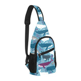 Whale design pattern All Over Print Chest Bag