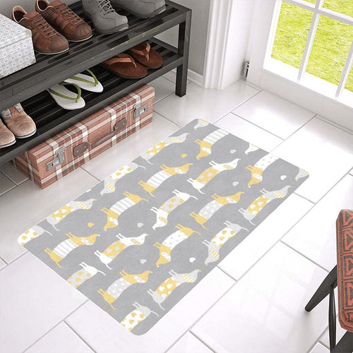 Cute dachshund dog pattern Doormat