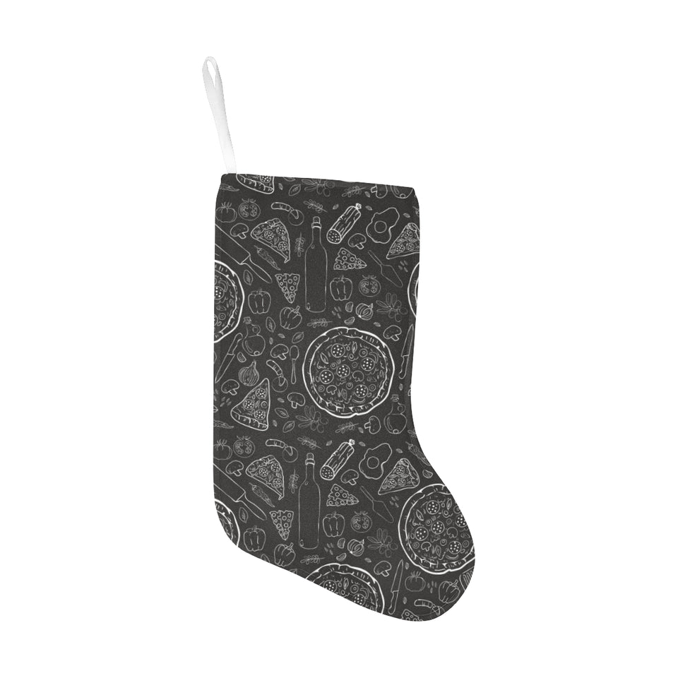 Pizza pattern Christmas Stocking