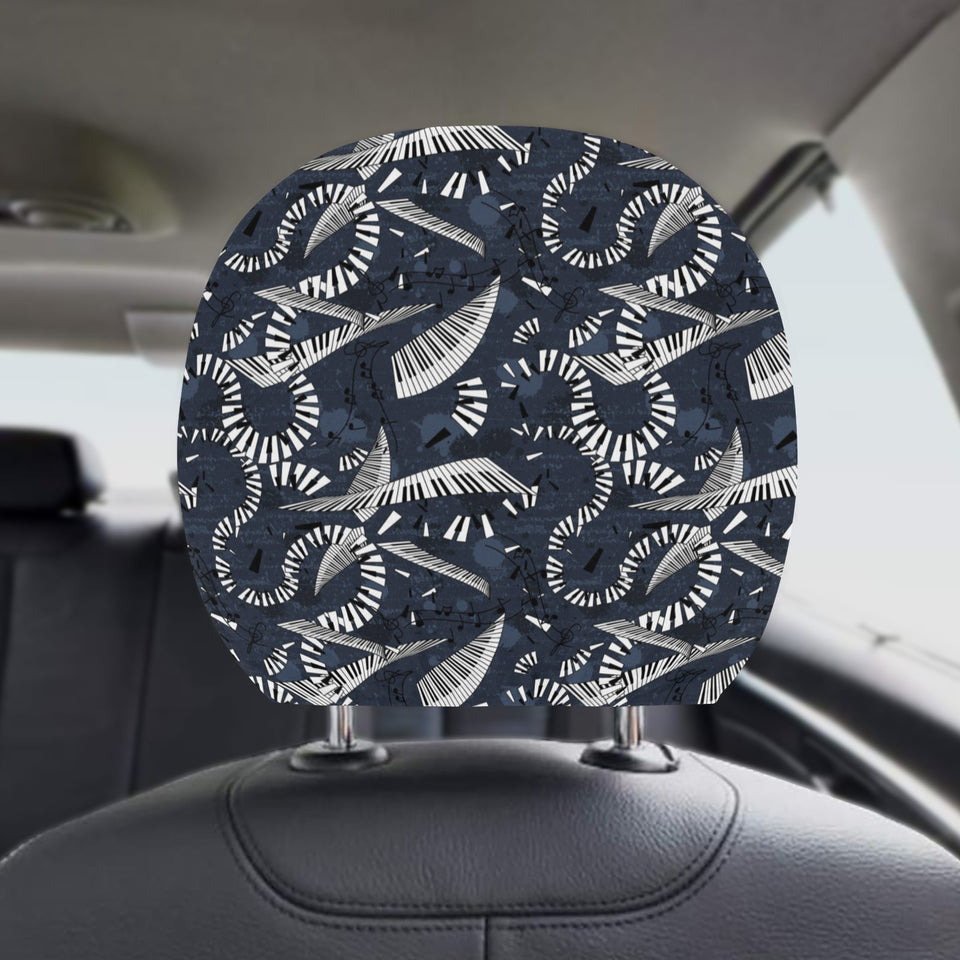 Piano Pattern Print Design 02 Car Headrest Cover